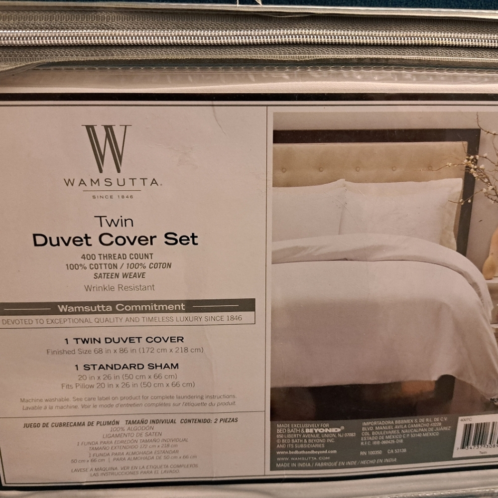 Wamsutta Twin Duvet Cover Set - 100 percent Cotton